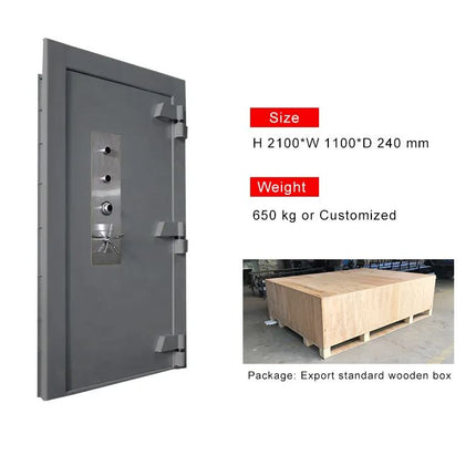 Rubik Customized Vault Door, Steel Metal Depo High Quality High Security Bank Vault Safety Door With Combination Mechanism Lock