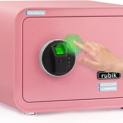 Rubik Medium Fingerprint Safe Box with Keys, RB25QC (25x35x28cm)