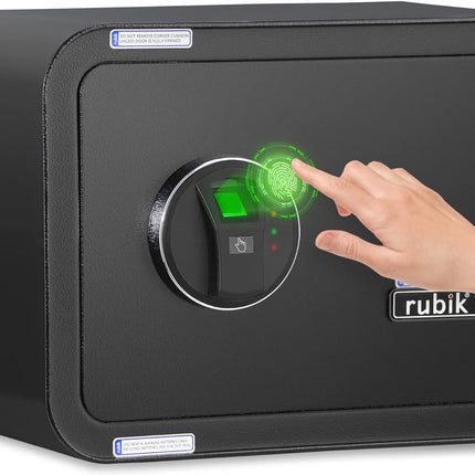 Rubik Medium Fingerprint Safe Box with Keys, RB25QC (25x35x28cm)