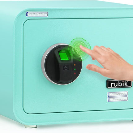 Rubik Medium Fingerprint Safe Box with Keys, RB25QC (25x35x28cm)